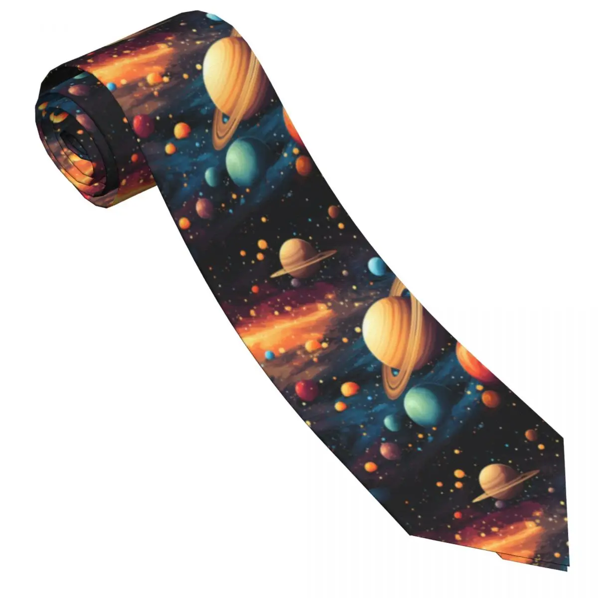 Mens Tie Our Galax Neck Ties Funny Planet Aesthetic Kawaii Funny Collar Tie Graphic Cosplay Party Quality Necktie Accessories