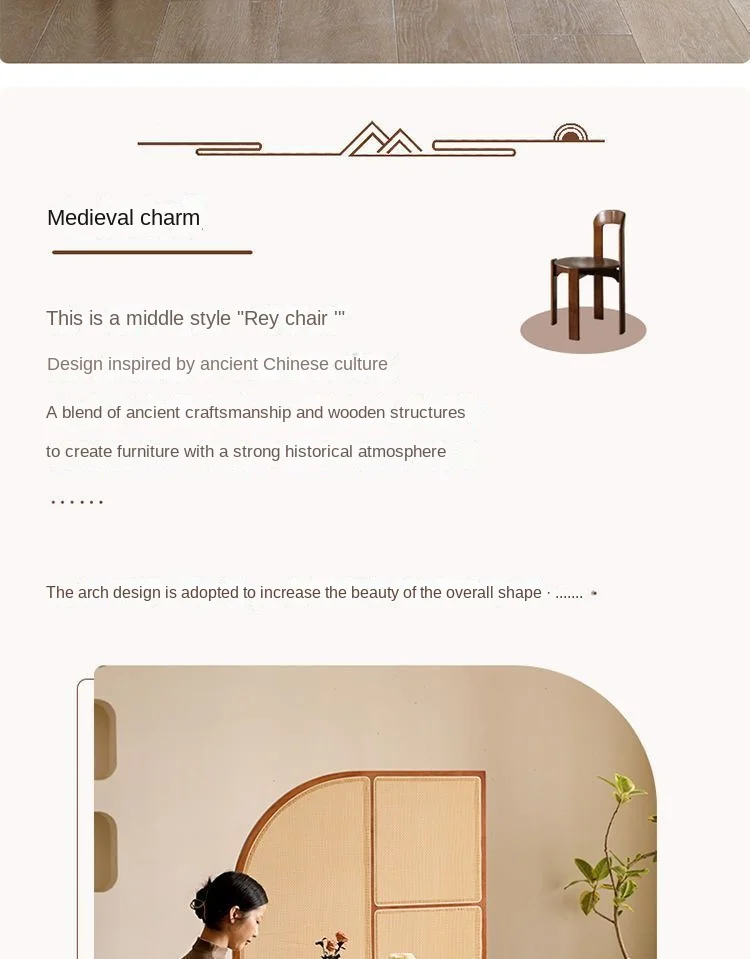 French Retro Dining Chair Design Master's Makeup Backrest Living Room Chair Minimalist Coffee Vintage Solid Wood Chair Furniture