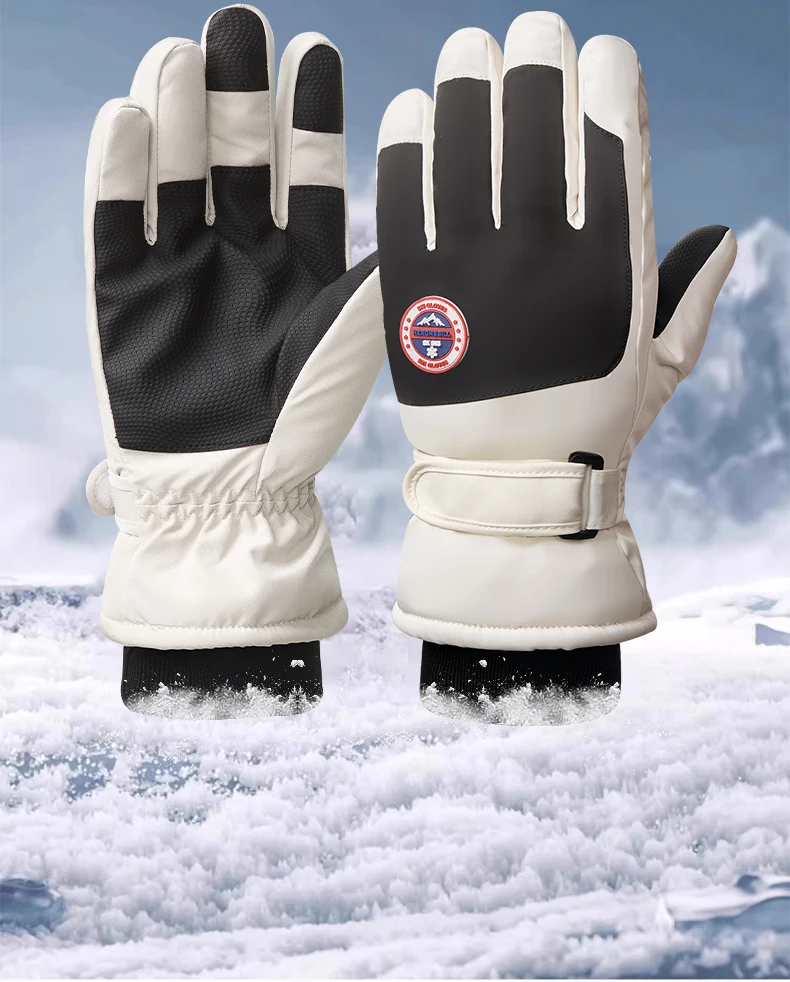 

Fleece thickened gloves windproof and cold-proof in winter, cycling, skiing to keep warm, outdoor touch screen