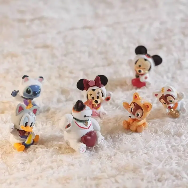 

New In Stock Stitch Squirrel Brothers Mini Anime Action Figure Model Micro Landscape Decoration Birthday Surprise Gift Souvenir