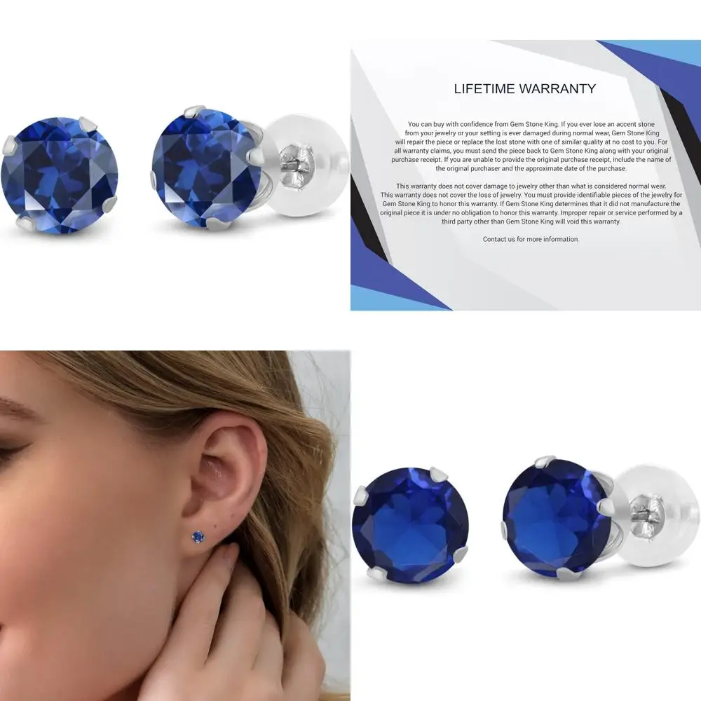 

14K Gold Birthstone Stud Earrings, Round Cut 4MM, Solitaire Design for Women and Men with Secure Backs, Perfect Gift for Special