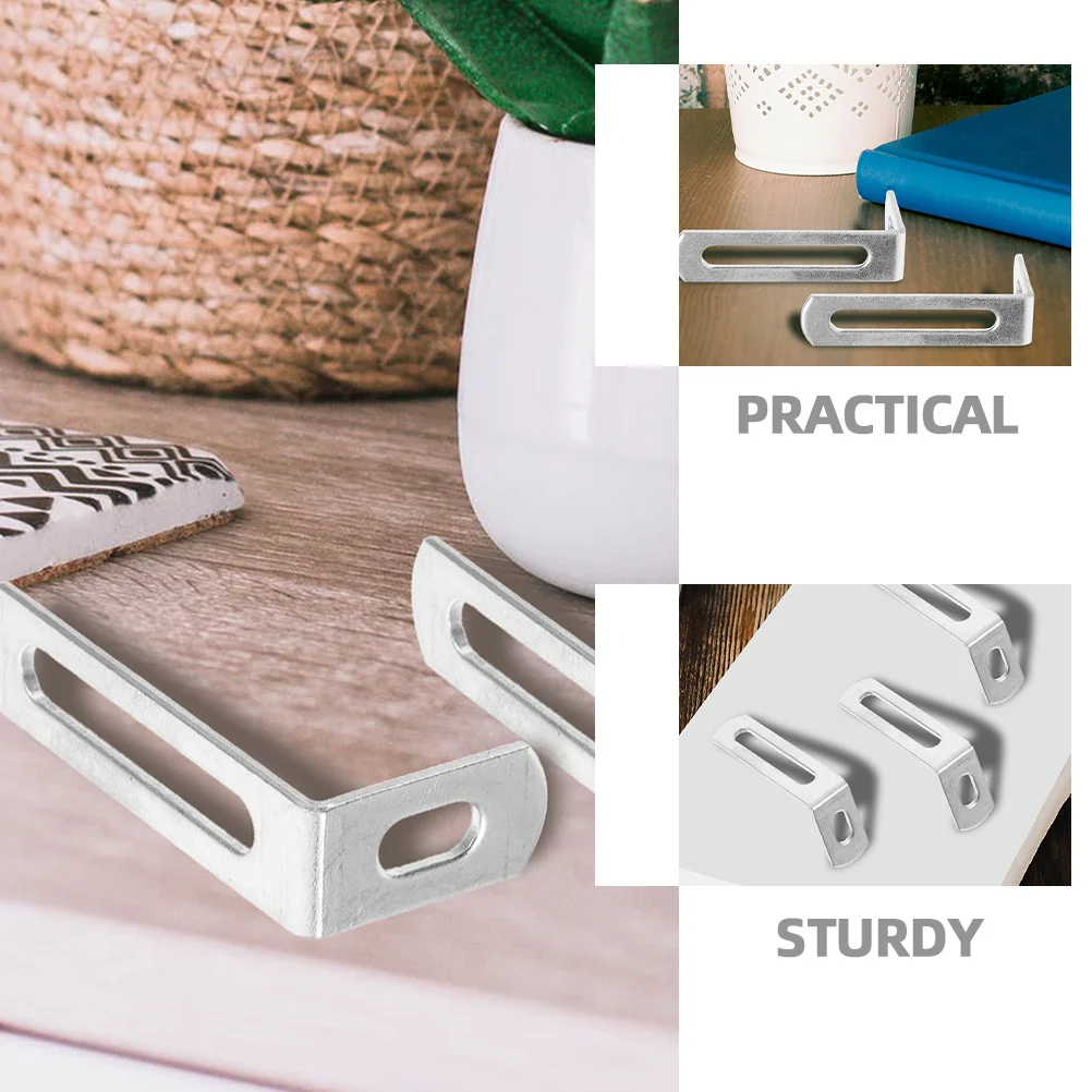 10 قطعة L-شكل دعامة زاوية قوس 90 درجة دعامة زاوية قائمة لخزانة خشبية الجرف الثقيلة دعم الأجهزة الحديدية #2