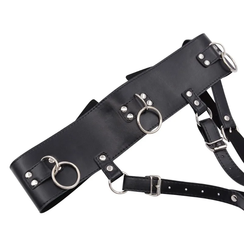 Chastity Belt Harness Magic Wand Holder PU Leather Strap Forced Orgasm SM Bondage Female Masturbator Sex Toys For Women