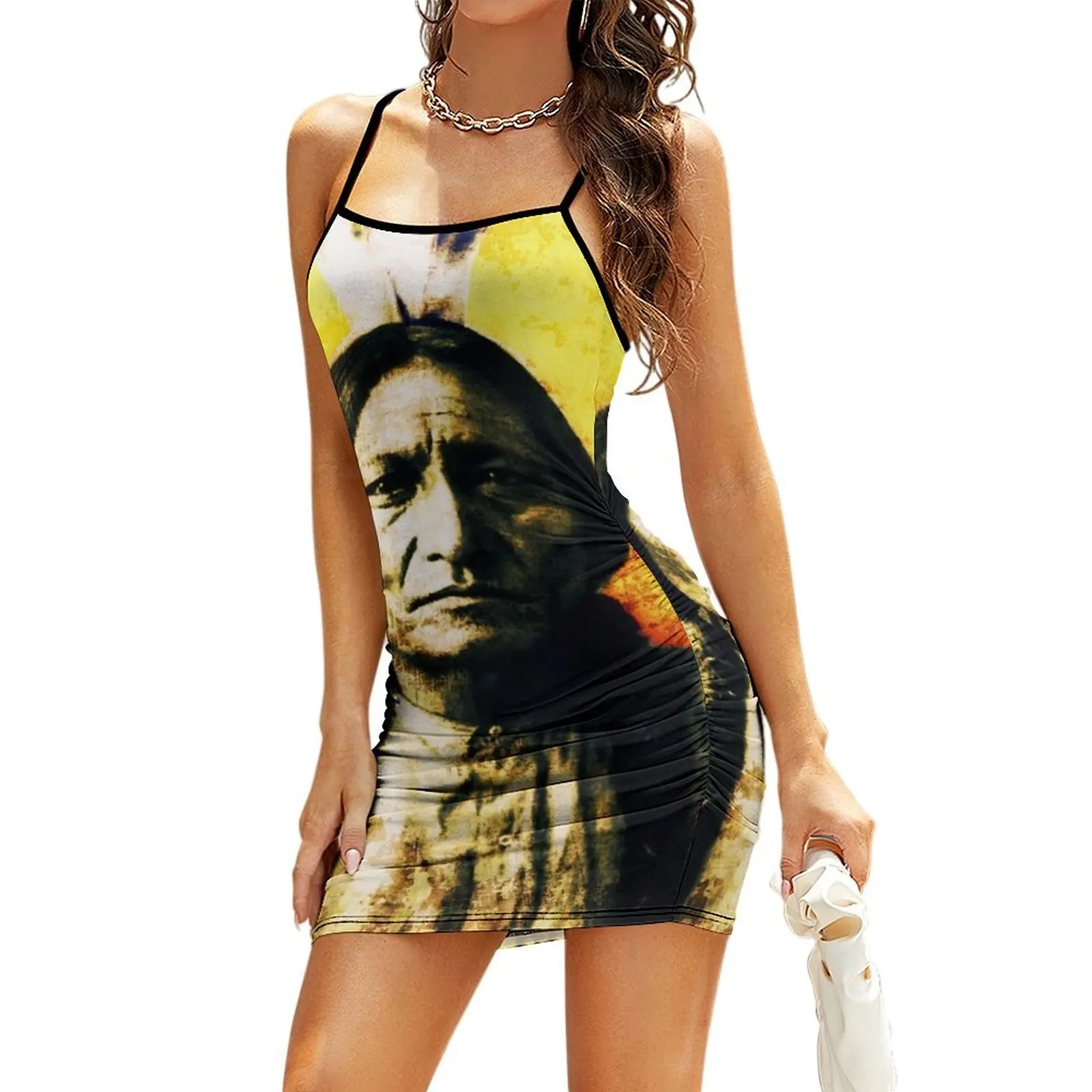 

SITTING BULL-7 Sling Dress Party dresses for women womens clothing