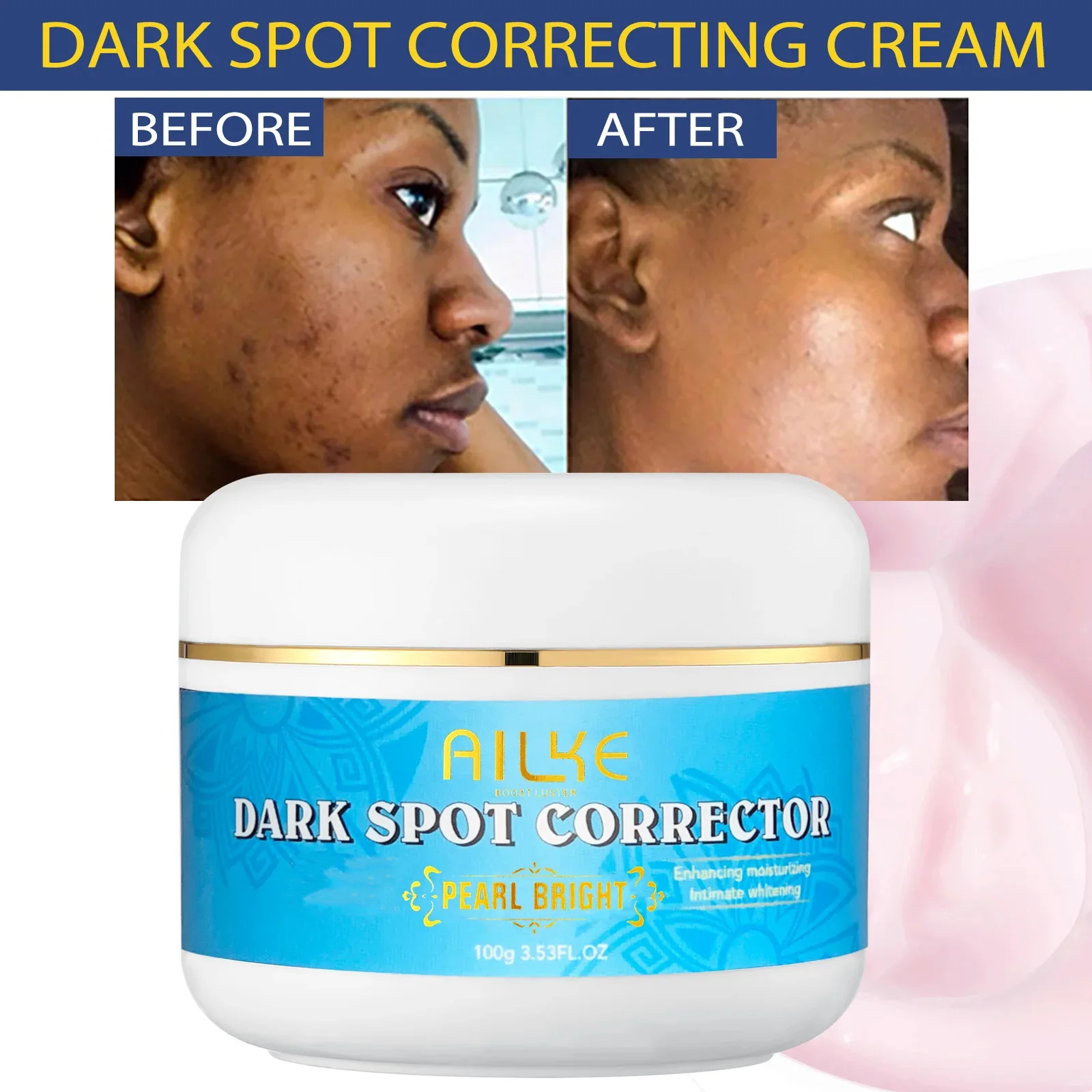 AILKE Natural Multi-Vitamin Lightening Skin Care Kit, Moisturize, Even Toning, Remove Dark and White Spots, Clean & Smooth Skin