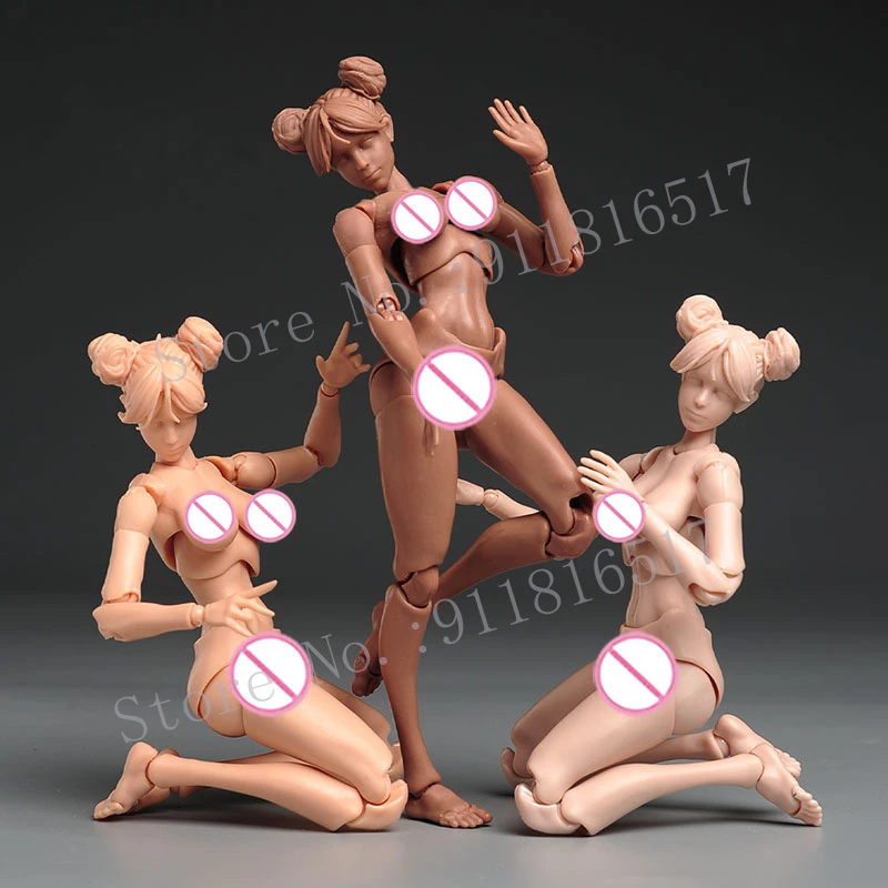 

1/12 Super Flexible Girl Joint Body with Replace Chest 15.8cm Female Soldier Articulated Action Figure Artist Painting Model