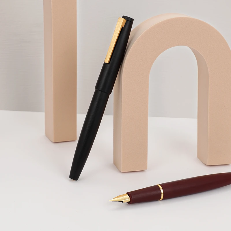 Jinhao 80 Gold Edition Fountain Pen Vintage Color Wood-like Fiber Series Extra Fine Nib for Calligraphy F7124