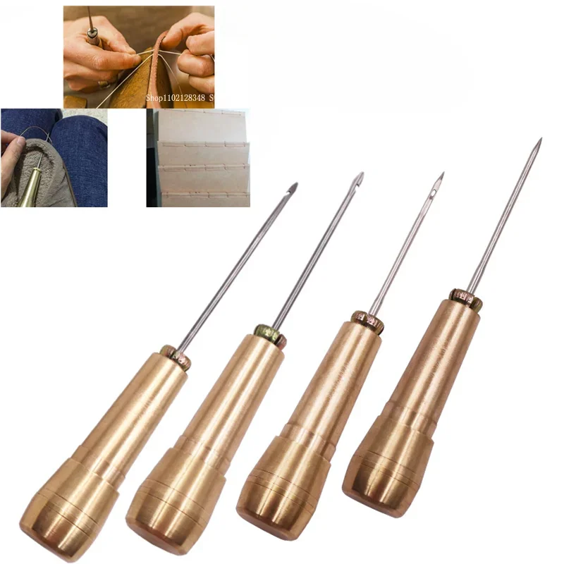 Repairing Shoes Sewing Copper Awl/punch Binding Crochet Sewing Shoes and Book Stitching DIY Leather Tools Multi-purpose Awl