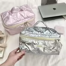 Girl PU Large Capacity Bow Makeup Storage Bag Handheld Portable Makeup Bag - AliExpress 1524