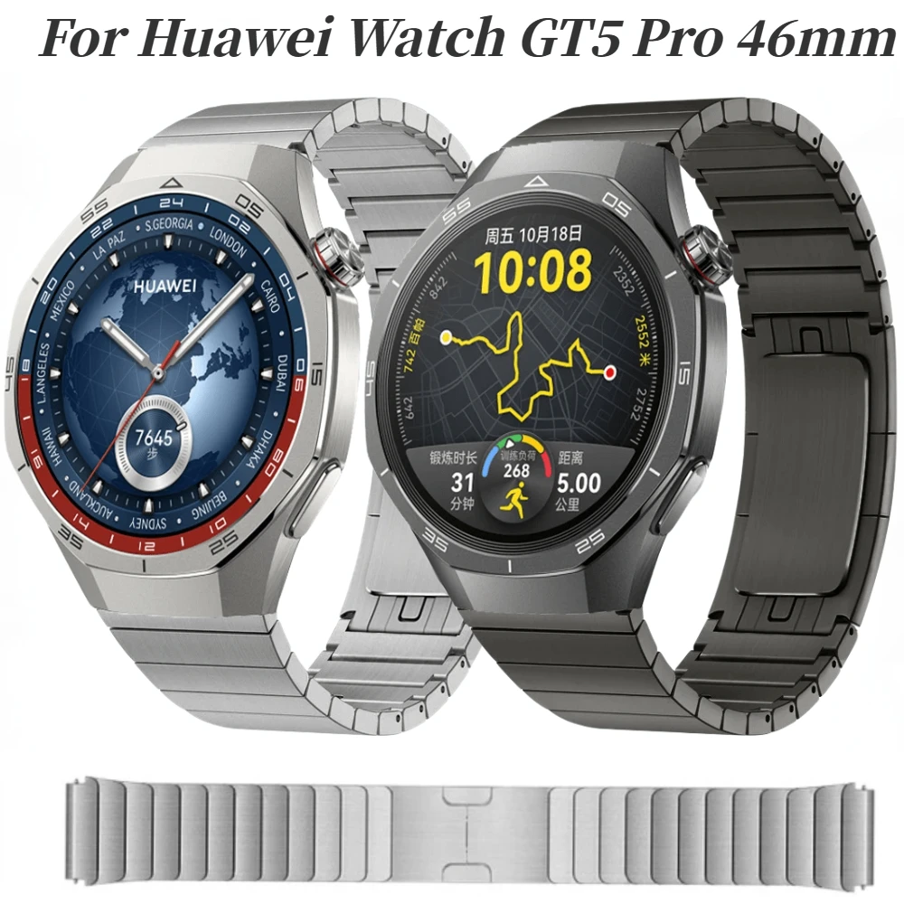 

Ремешок из нержавеющей стали 22 мм для Huawei Watch GT5 Pro, металлический браслет 46 мм для Huawei Watch 4 Pro/GT 5 4 3 2 se 46 мм/Amazfit GTR/4