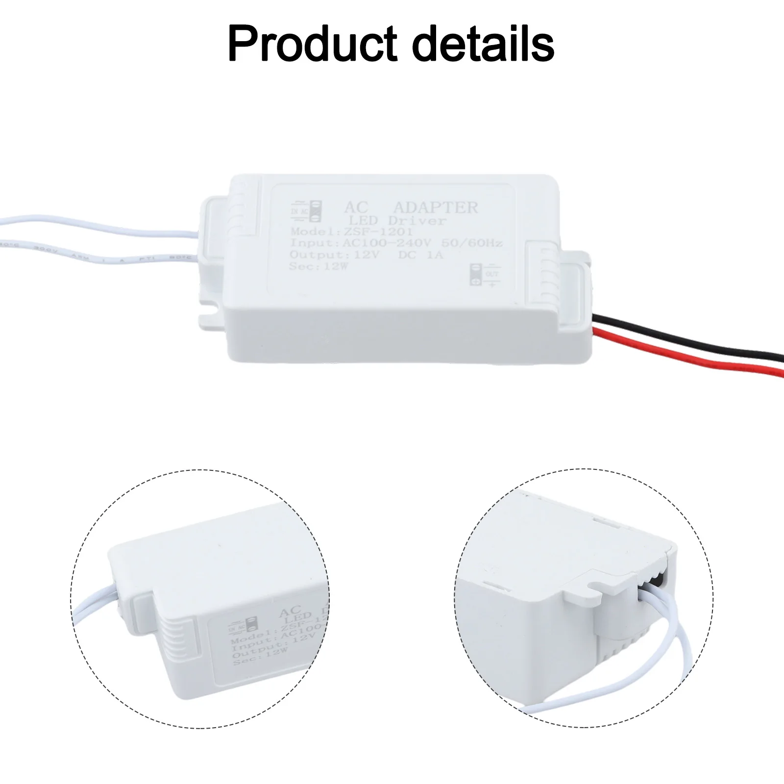 

Driver Transformer For LED LED Parts Plastic Strip Light Supply Tool 12V AC To DC Accessories Adapters Replacement