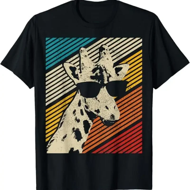 Giraffe Vintage Sonnenbrille Lustiges Geschenk T-Shirt