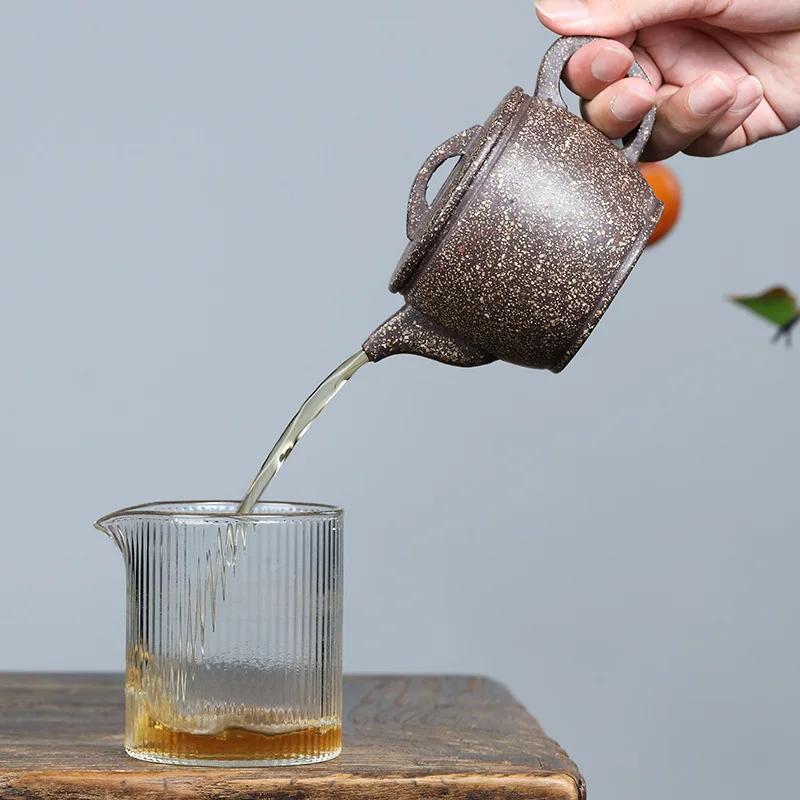 [Snow Iron Sand] Canghu Tianxia Symbiotic Mineral Snow Sand Pure Handmade Purple Clay Pot Hanwa