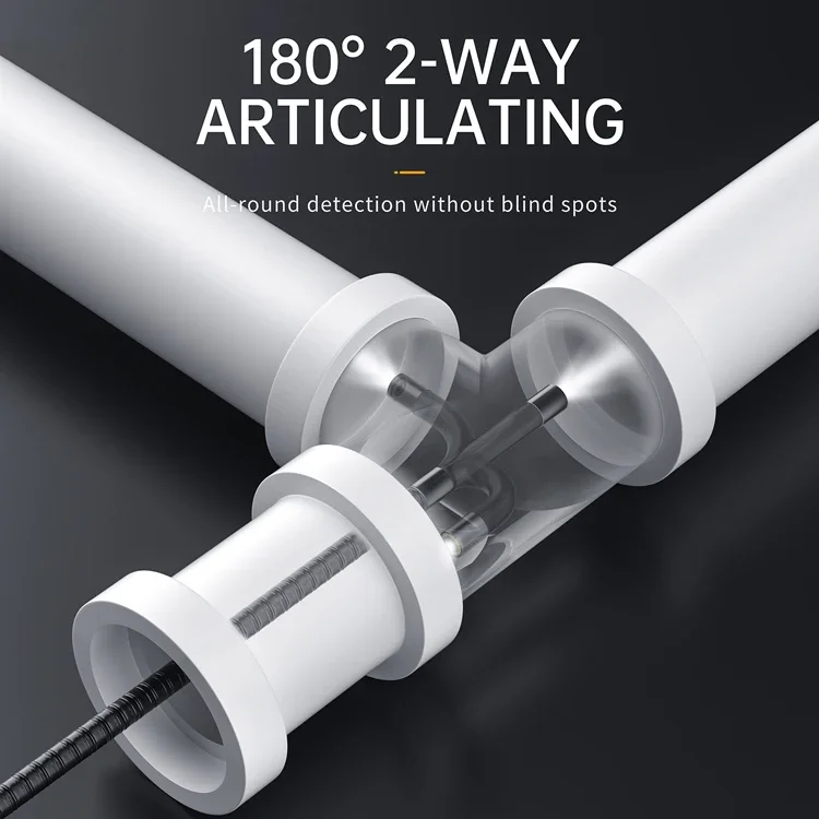 360 Degree Rotation Endoscope  Dual Lens 4.5inch Ips Handheld Inspection Borescope