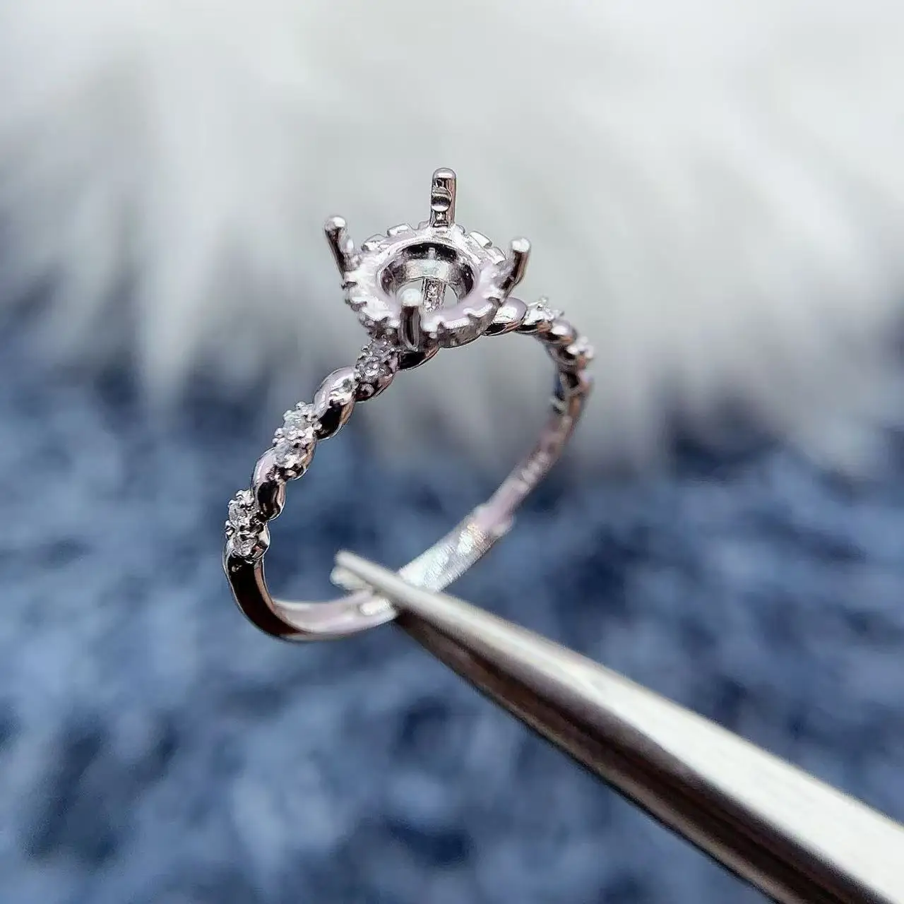 

MeiBaPJ Inlay Round 6.5mm S925 Sterling Silver DIY Diamond Rings Setting For Womens Gift Fine Charm Versatile Jewelry Wholesale