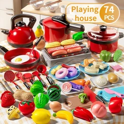 Set per bambini Giocattoli da cucina Ragazza Cucina Bambino Taglio Frutta Cucina Utensili da cucina Simulazione per bambini Educazione Giochi di finzione