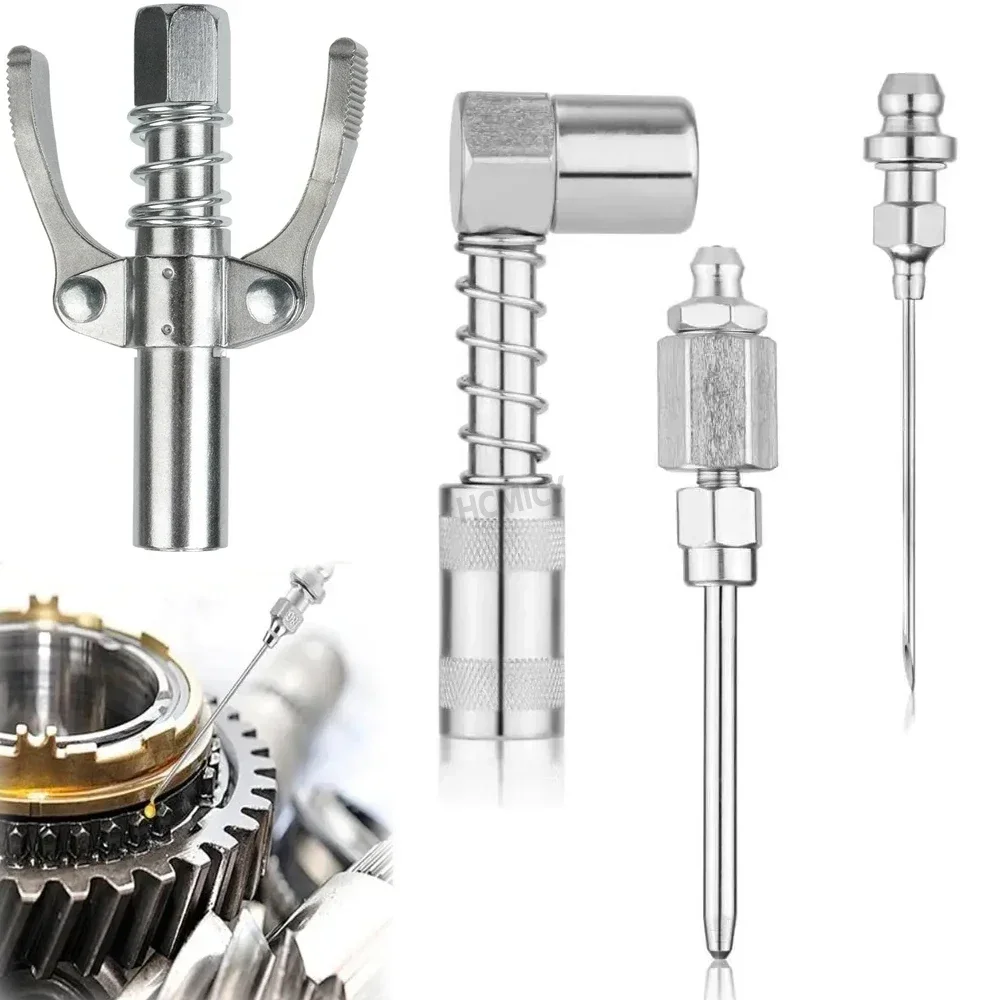 

4 шт., набор фитингов для смазки, аксессуары для смазки, два нажатия, легко нажимаемые аксессуары, быстроразъемное соединение для автомобиля, набор запасных частей