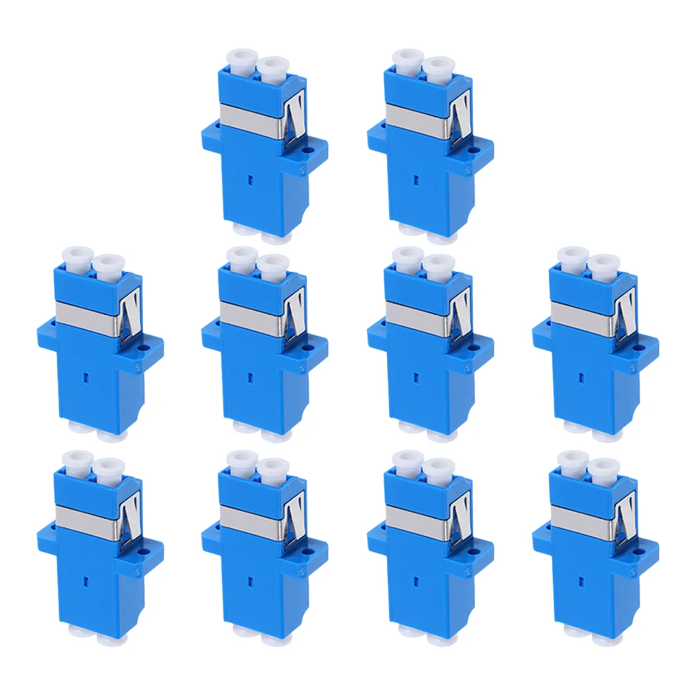 

10 Pcs Fiber Optic Adapter Lc Network Connector Patch Panel for Butt Joint Pvc Single Mode Server Rack Optical