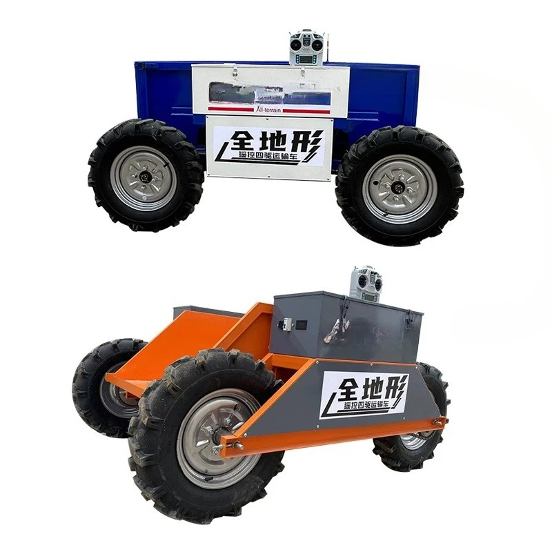 

All-terrain transporter flatbed truck orchard climbing king remote control four-wheel drive construction site handling labor