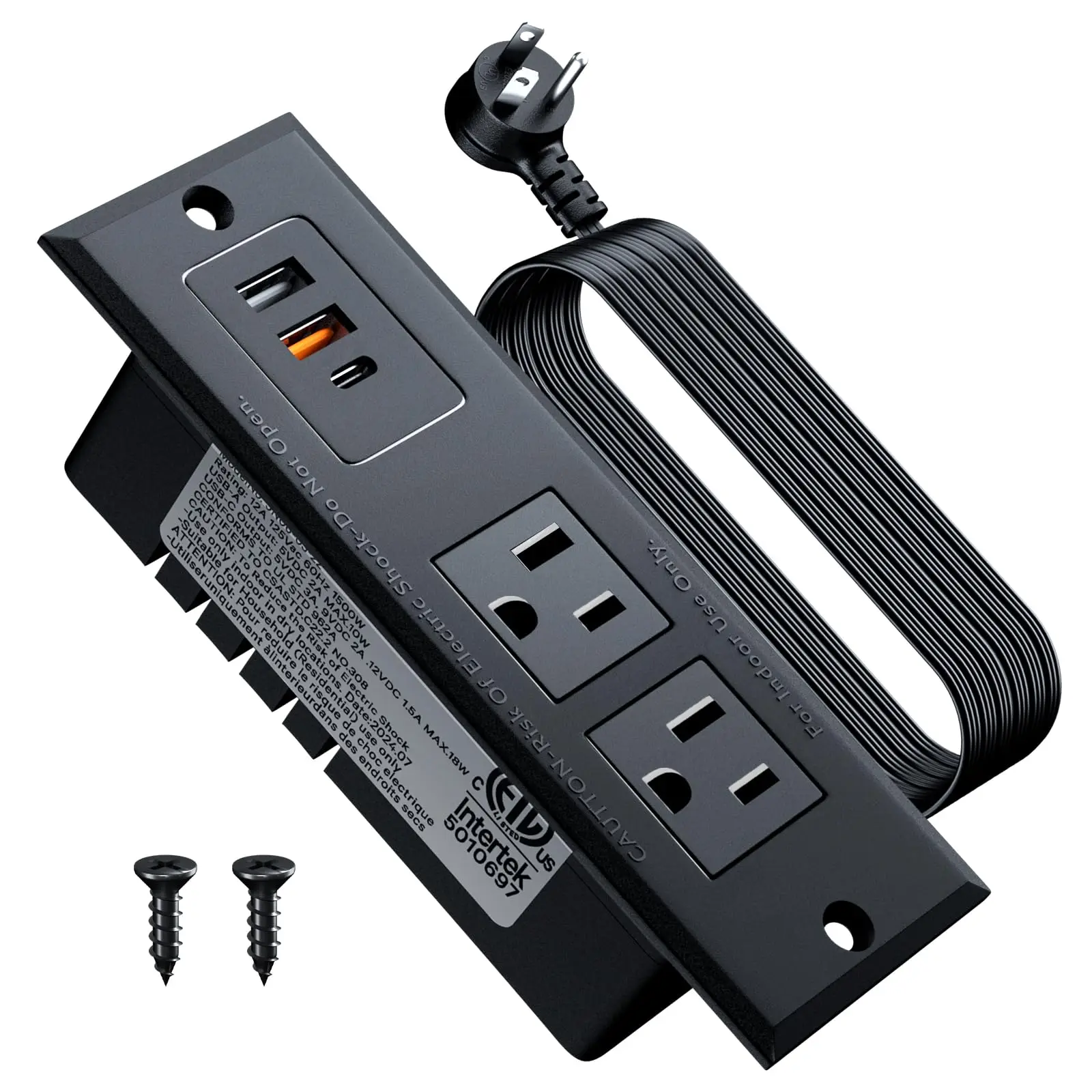 

Встраиваемый удлинитель с вилкой США и USB C для быстрой зарядки, встраиваемая розетка для конференций, пространство для мебельного столика