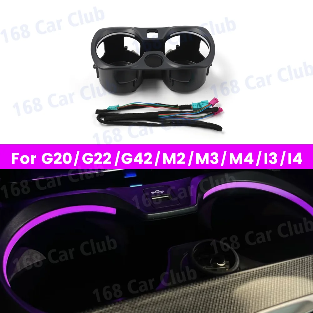 

11 Colors Decorative Ambient Light Accessory For BMW G20 G22 G80 G82 G42 M2 M3 M4 I3 I4 New 2/3/4 Series Car LED Cup Holder Lamp