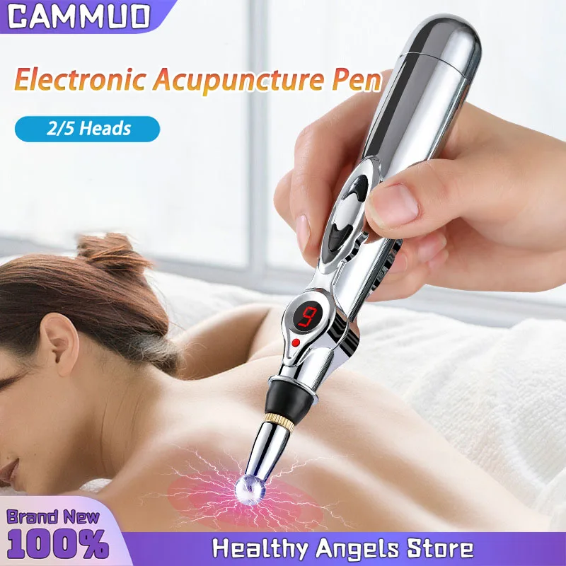 

2/3/5 Heads Electronic Acupuncture Pen Meridian Pen Massage Pen Pulse Physiotherapy Acupoint Pressing Massage Relaxation Tool