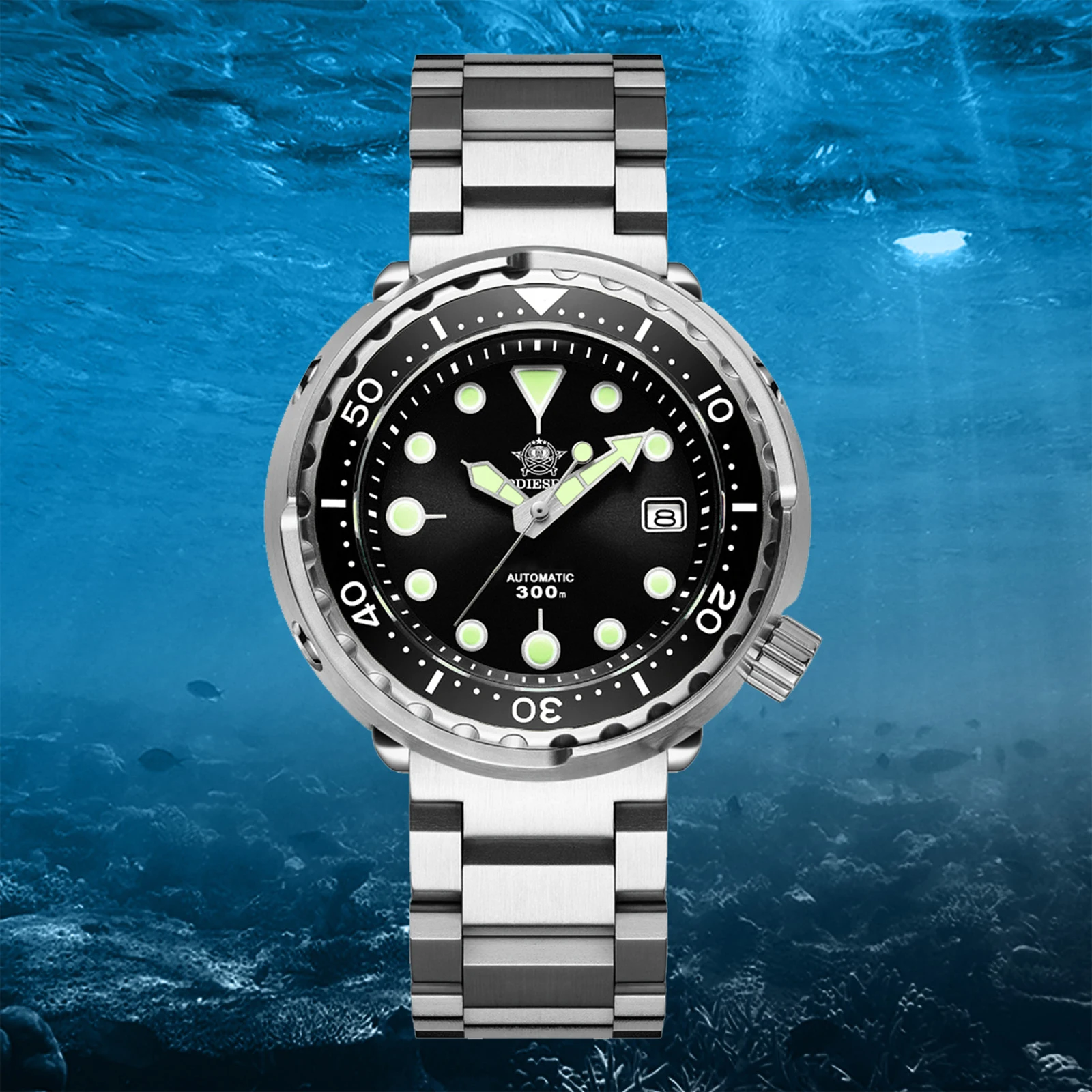 ADDIESDIVE NH35 Automatic Mechanical Watch Stainless Steel Ceramic Bezel Waterproof 300M Dive Watches Sapphire Leisure Men Watch