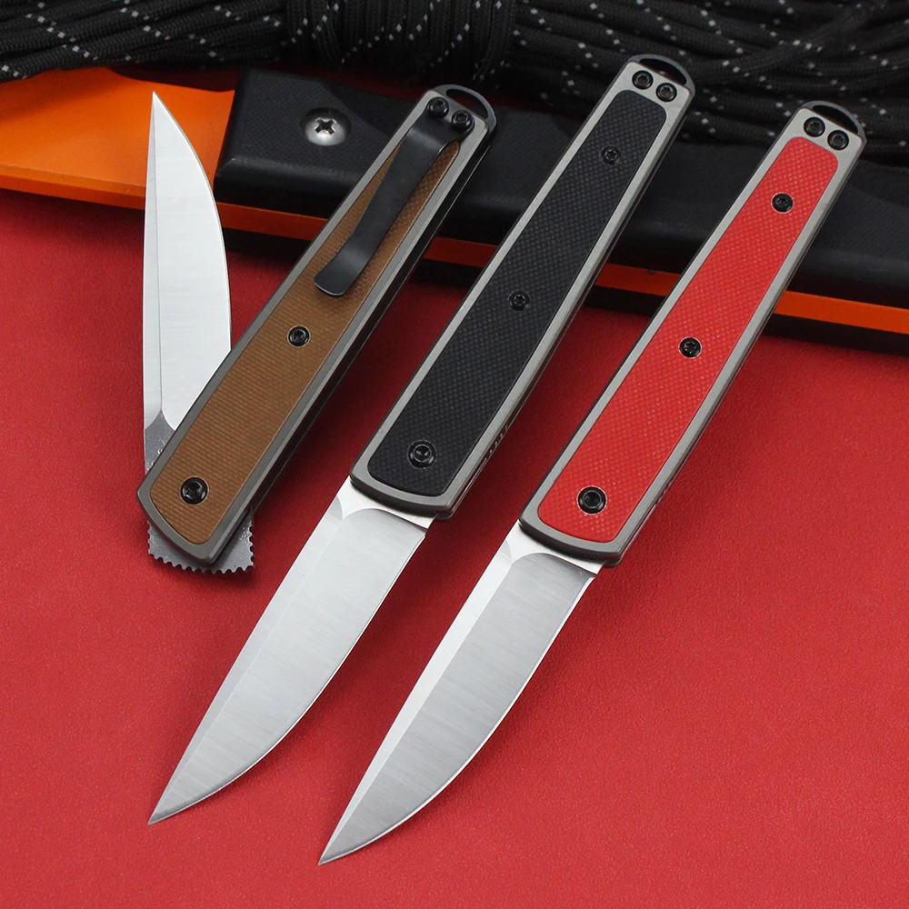 Outdoor Pocket Folding Knife 8Cr13Mov Blade G10 Handle Knife Camping Hunting Military Tactical Knife Self Defense EDC Tools