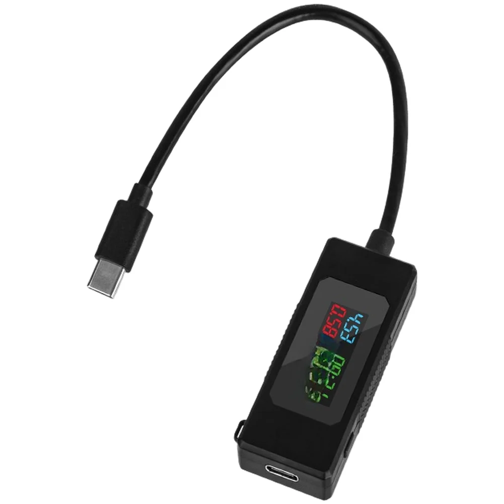

Fast Charging Type C Power Meter Tester with Color LCD Display Voltage Current Power Monitoring Supports Multiple Protocols