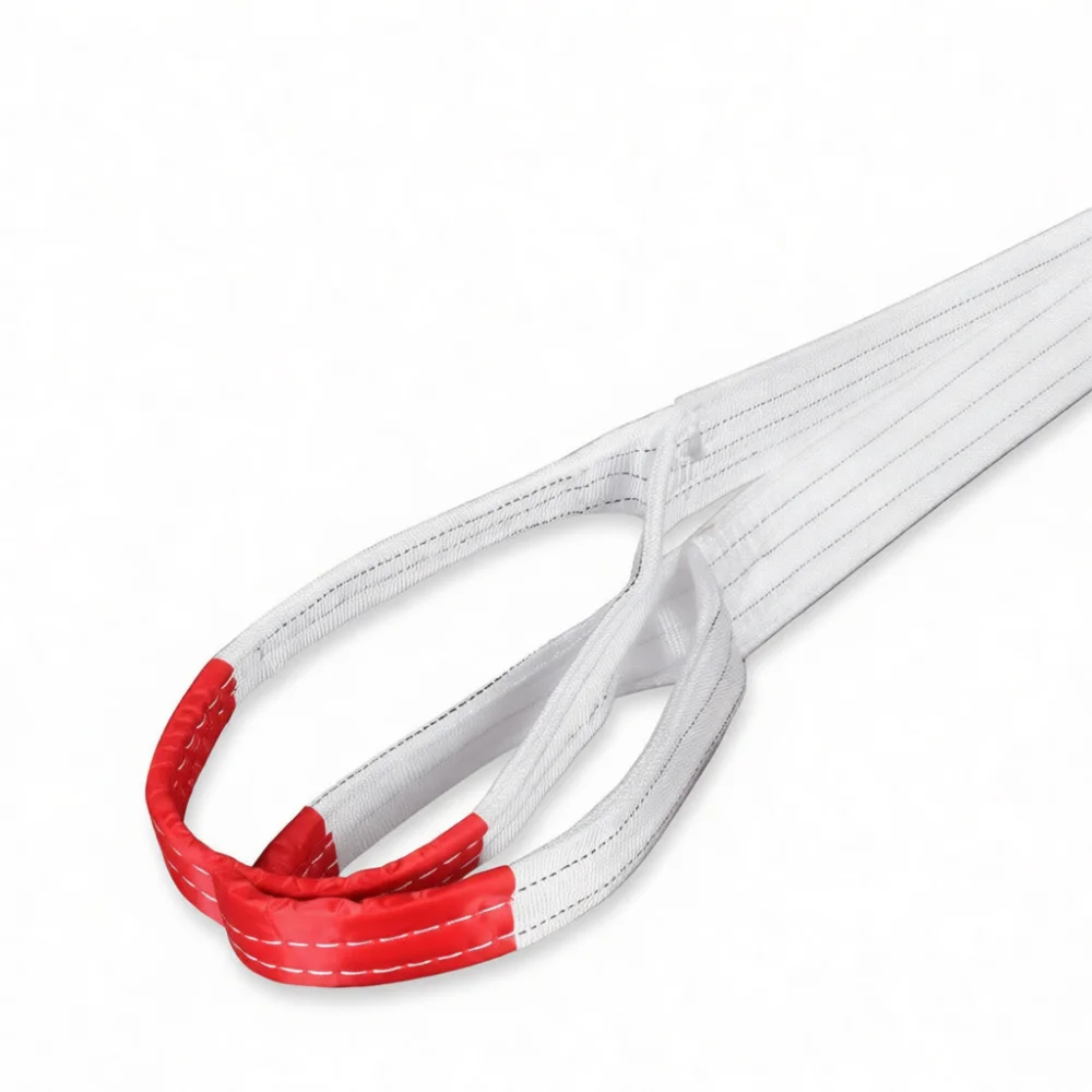 Industrial Flat Lifting Sling Polyester Webbing Strap High Strength Crane Rigging Belt For Material Handling Workshop Warehouse