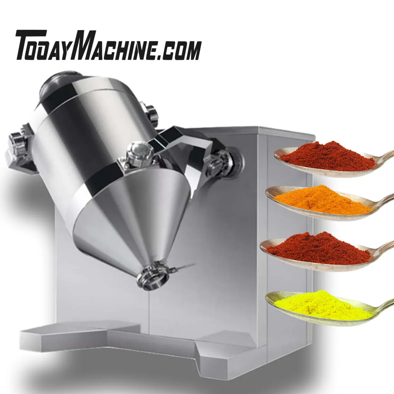 

3D Rotating Drum Spice Powder Mixing Machine