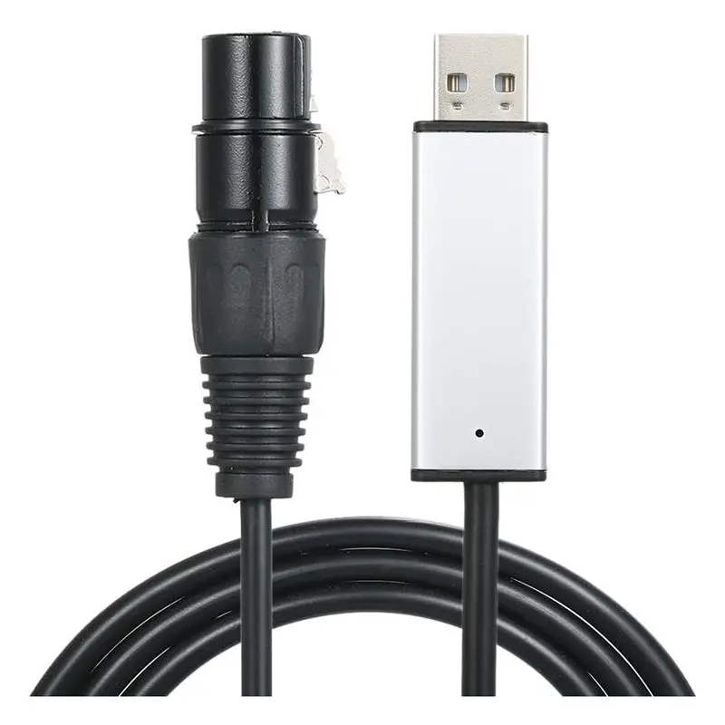 USB Naar DMX Interface Adapter Kabel Voor Stage Disco Moving Head Licht Computer PC DMX512 Controller Signaal Conversio-ABQU