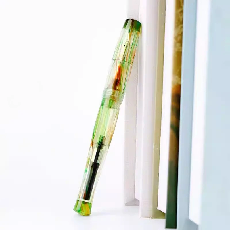 

New Penbbs 323 Colored Matte Chocolate Fountain Pen Blade F 0.5MM with Ink Absorber Gift Office School