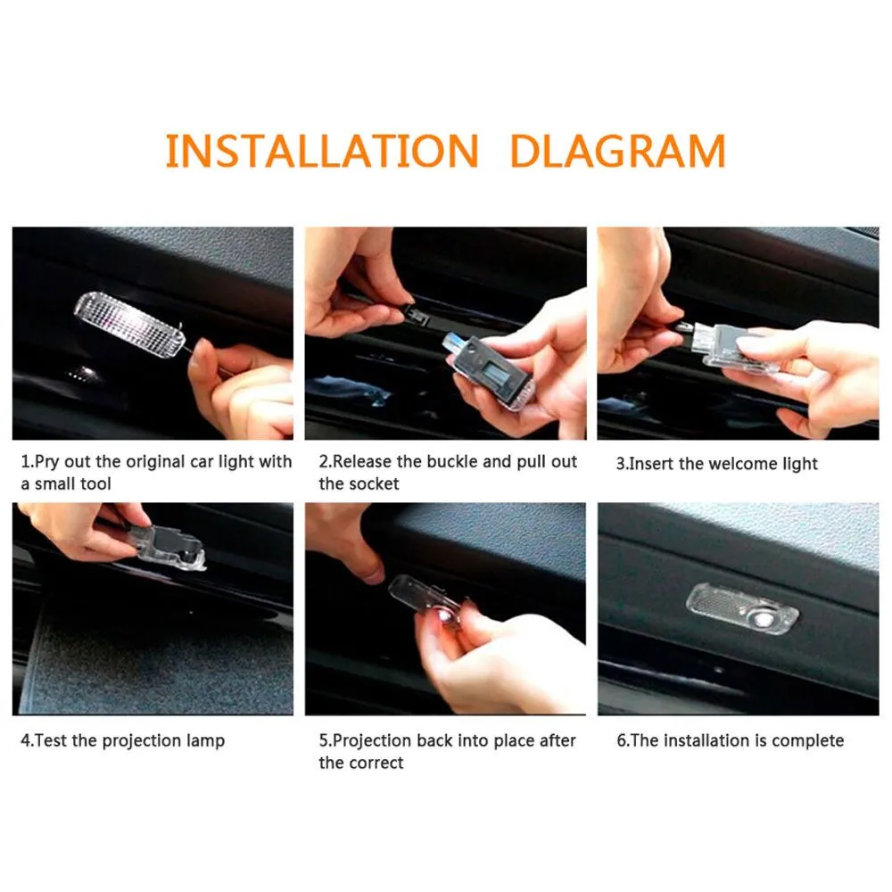 2Pcs For Jaguar XE FTYPE F TYPE F-TYPE XEL LED Car Door Welcome Courtesy Warning Ghost Shadow Logo Projector Light Accessories