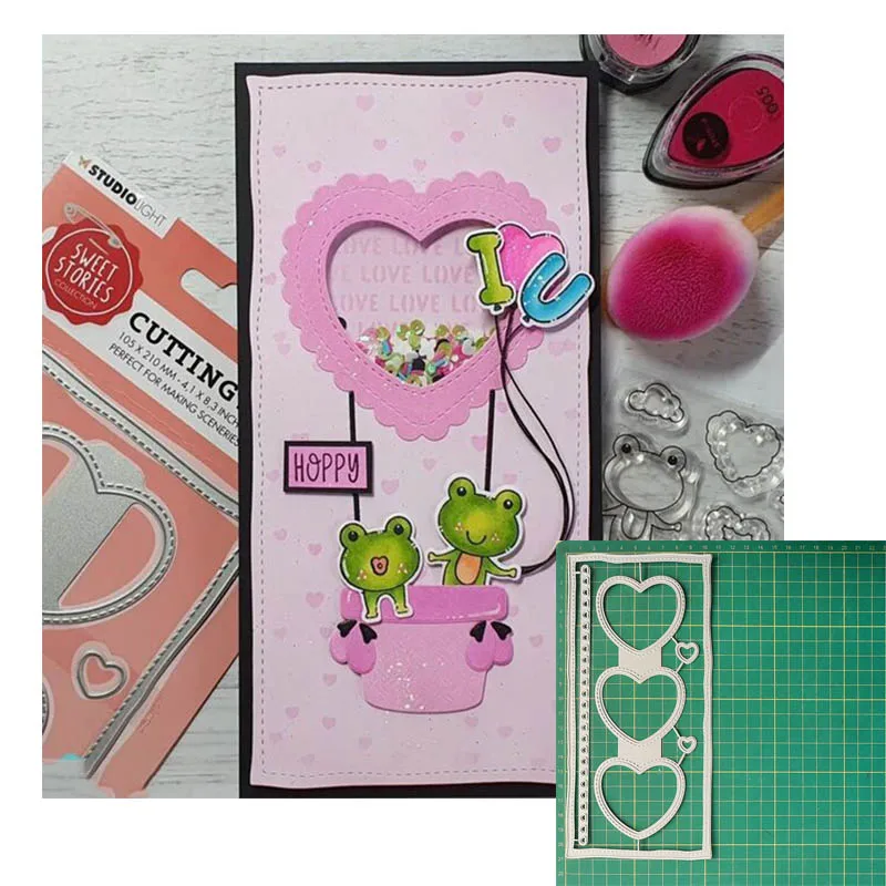 

Love Heart Frame Metal Cutting Dies Scrapbooking Embossing DIY Decor Scrapbooking Template