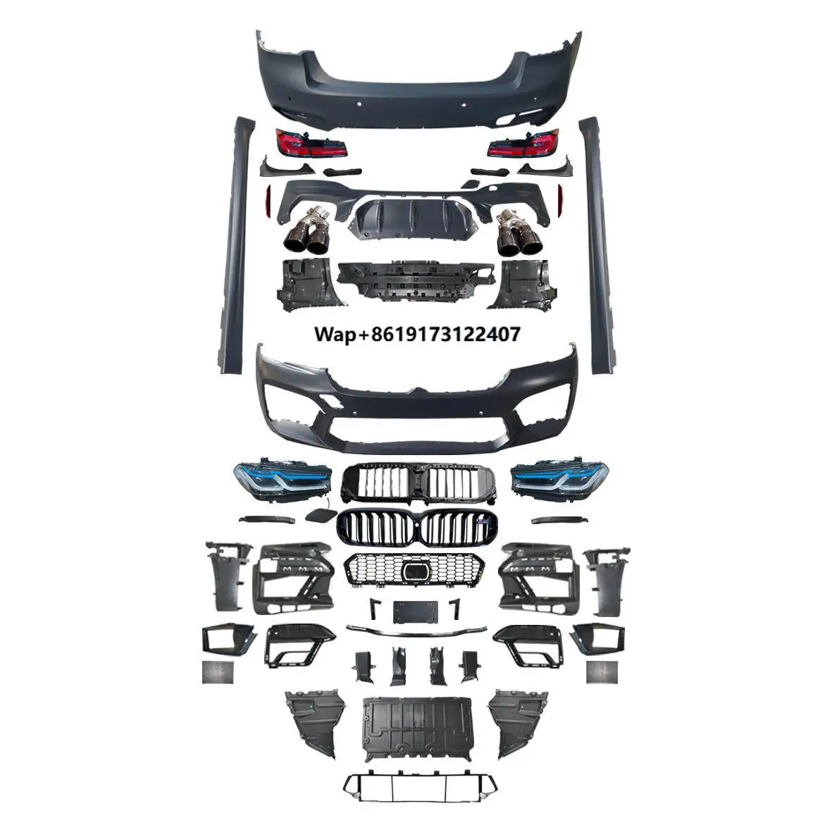 

F10 Body Kit Upgrade to F90 G30 M5 Headlights Taillights Side Skirt Fenders Hood New Body Kit