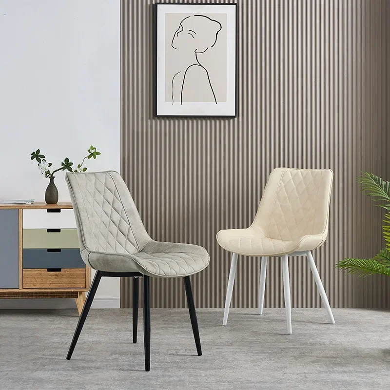 

#Nordic soft bag light luxury dining chair