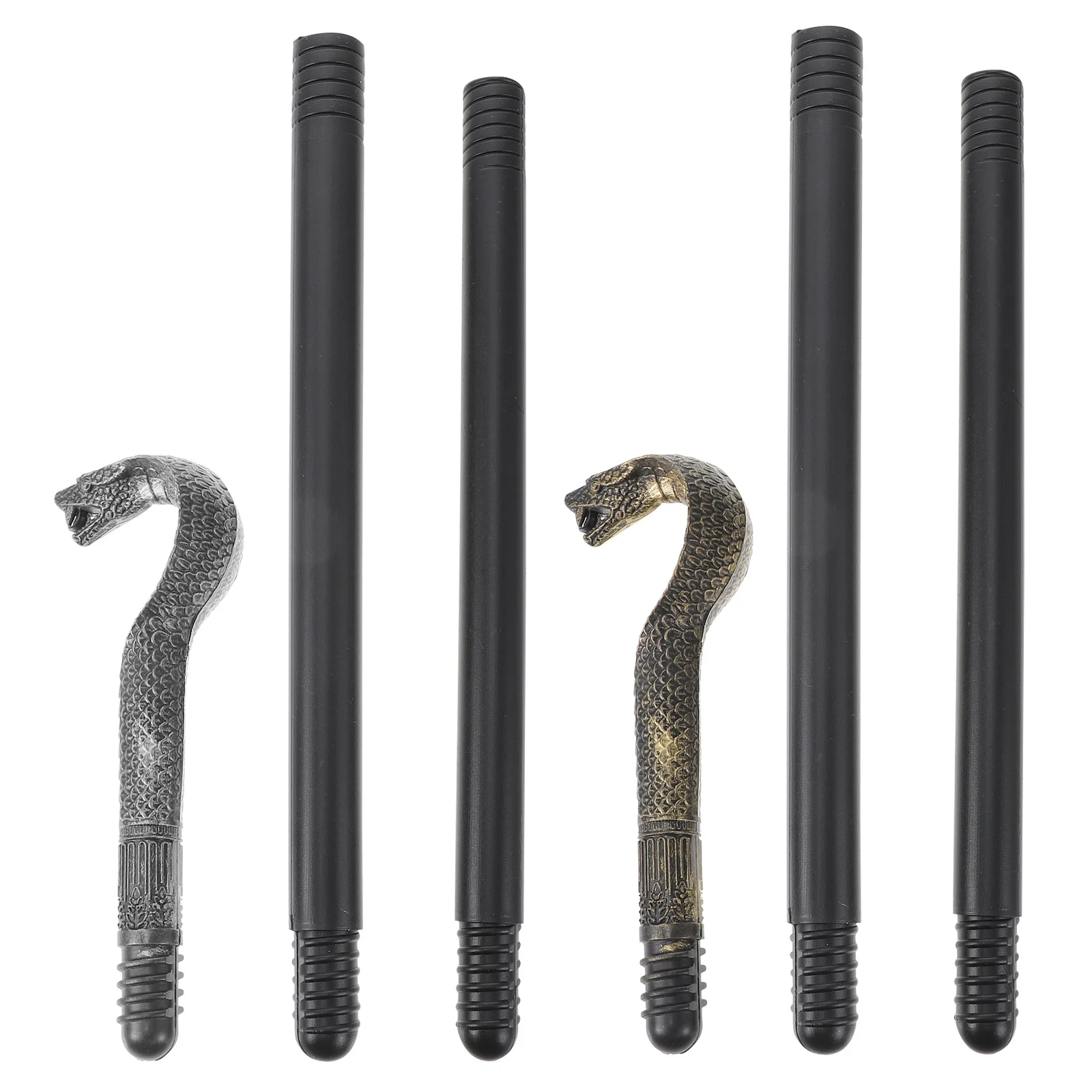 2Pcs Snakehead Scepter 3-Section Scepter Prop Stick for Costume Party Dress Cane Role Play Event Performance Accessory