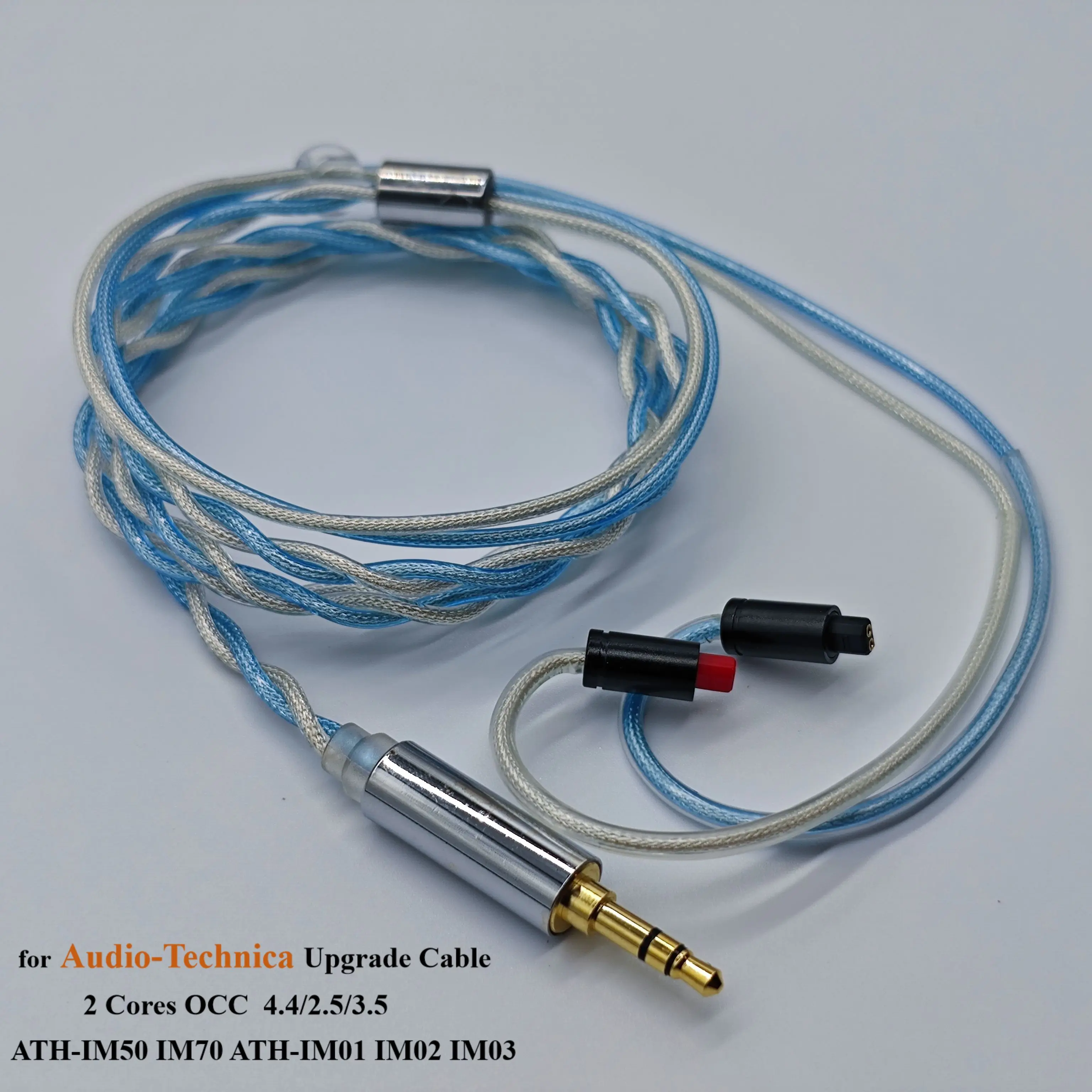 Audio-Technica Oortelefoon Kabel 2 Core Occ Zilver Gemengde Upgrade Kabel Headset Draad Voor Ath-im50 Im70 AtH-im01 Im02 Im03