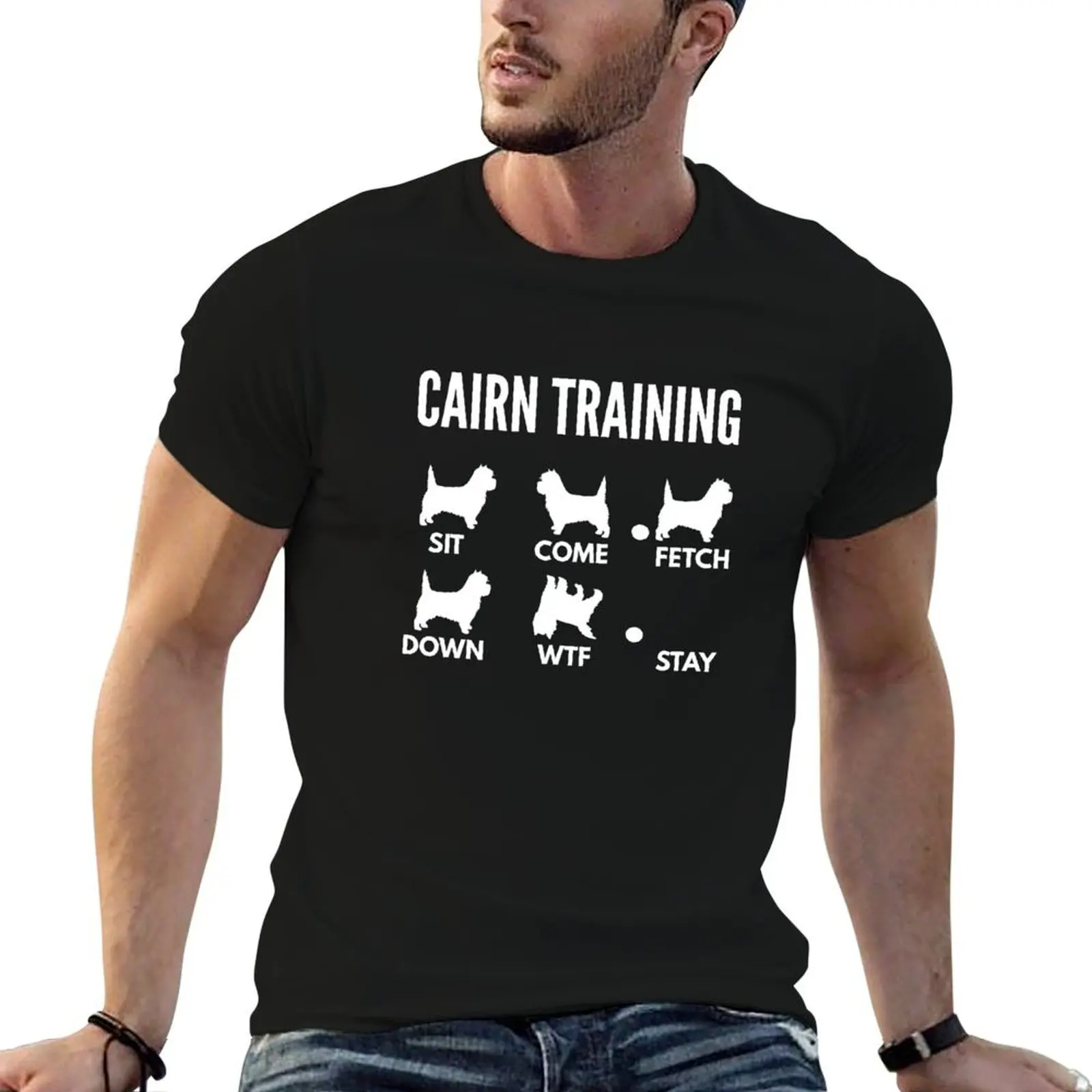 

Cairn Training - Cairn Terrier Tricks T-Shirt man t shirt summer t shirt man cotton T-Shirt