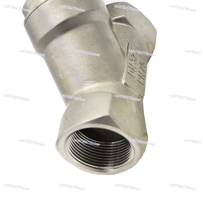 Stainless steel Y-type pneumatic angle seat valve internal thread connection steam special pneumatic angle seat valve
