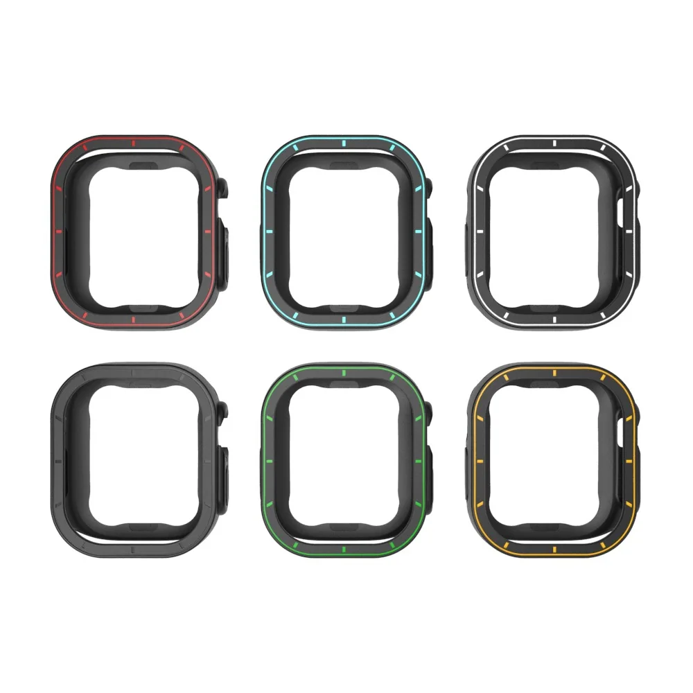 Soft Silicone Case for Apple Watch 8 Ultra 2 49MM TPU Protector Cover Bezel for iWatch series 9 8 Bumper Watch Band Accessories