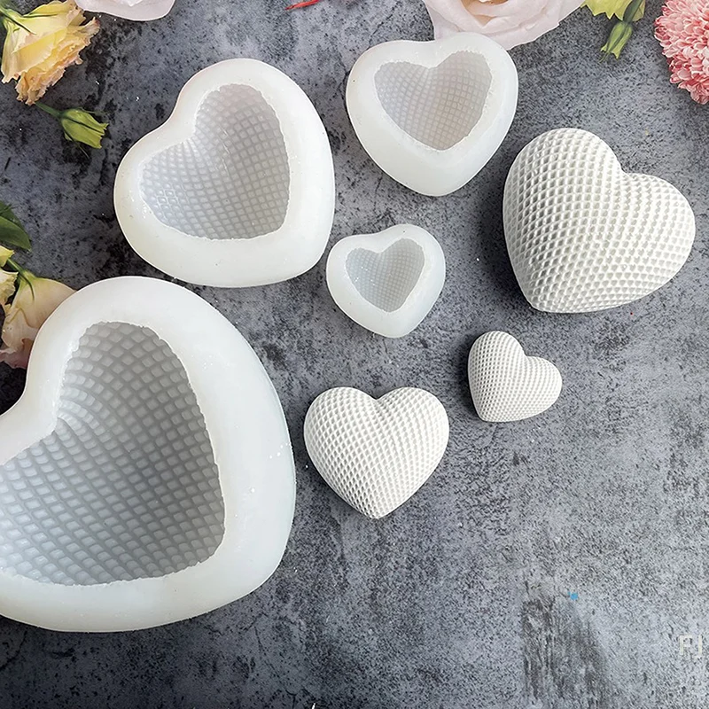 

[YU]3D Woven Love Silicone Mold Love Heart Resin Candle Mold Mousse Cake Aromatherapy Candle Mould Chocolate Baking Molds Crafts