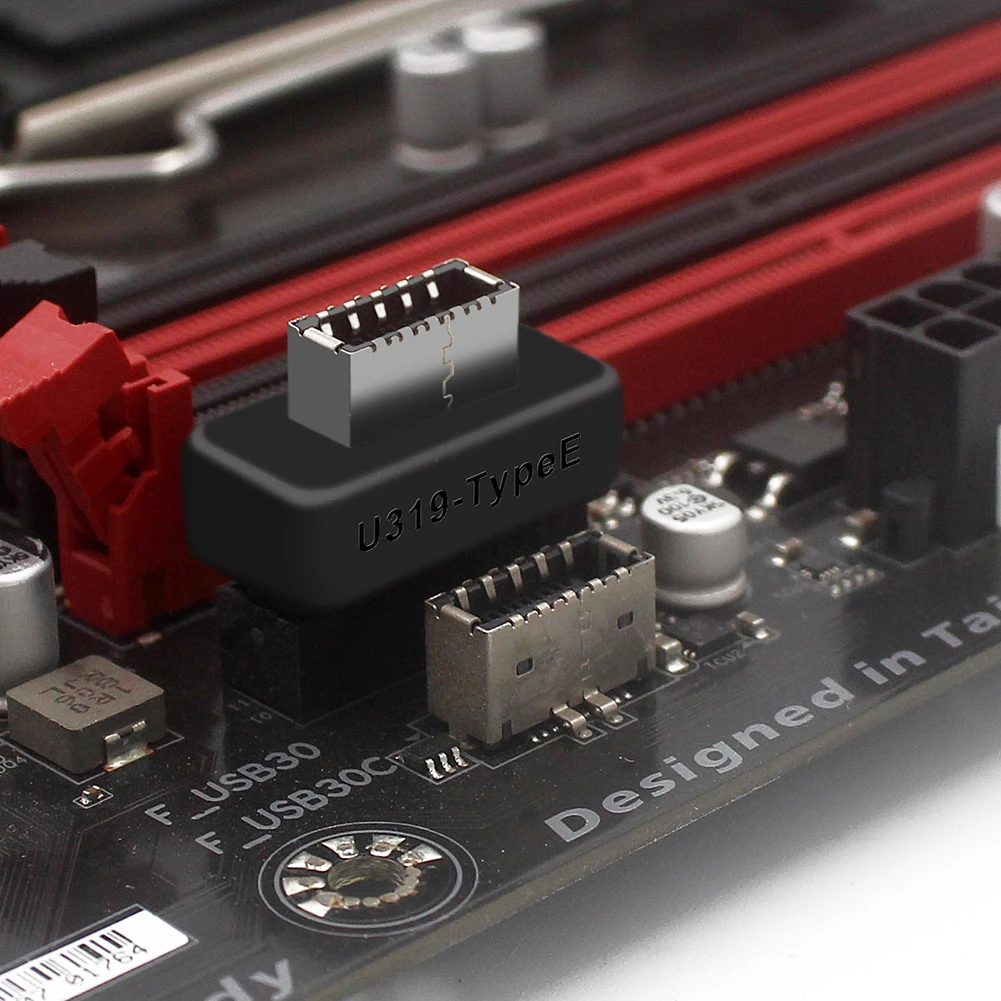 1/2 Buah Adaptor Header USB Motherboard Konektor Adaptor USB 3.0 19Pin/20Pin Ke Tipe-E untuk Motherboard Panel Depan Tipe C