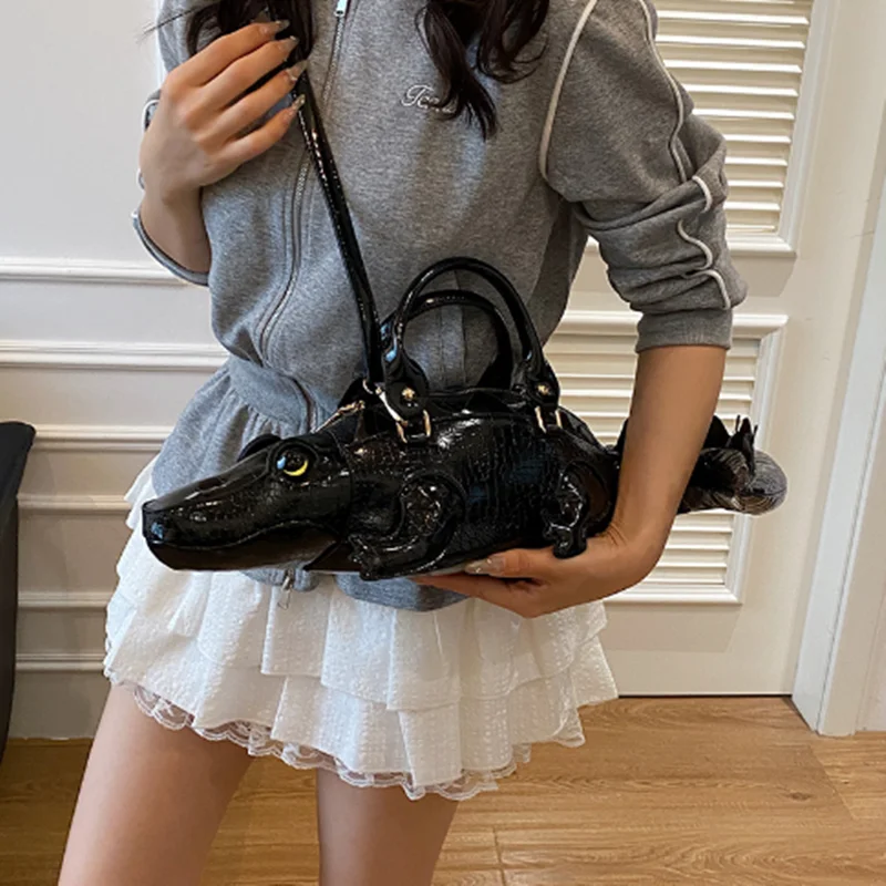 

Cute Fashion Crocodile Crossbody Mini Bag Pu Leather Girl's Chain Purses and Handbags Women Shoulder Bag Clutch Bag 2025