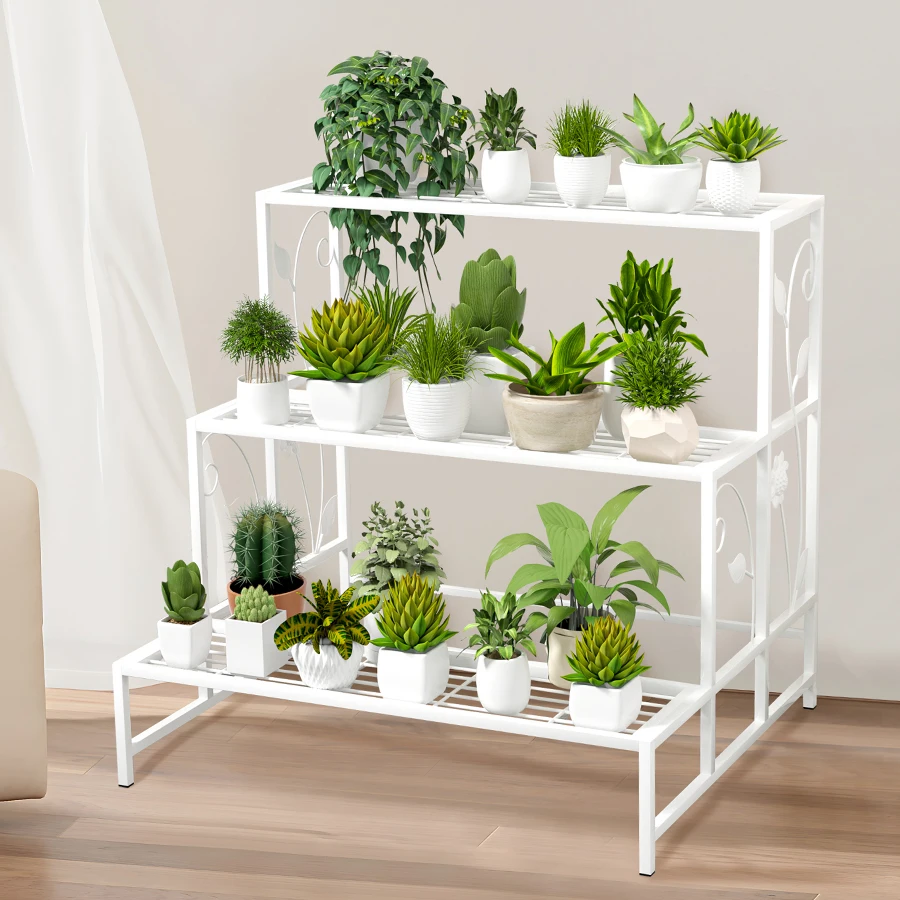 Iron Plant Shelves Flower Stand Floor Multi-layer Plant Stand Balcony Living Room Flower Pot Rack Estantes Para Plantas 