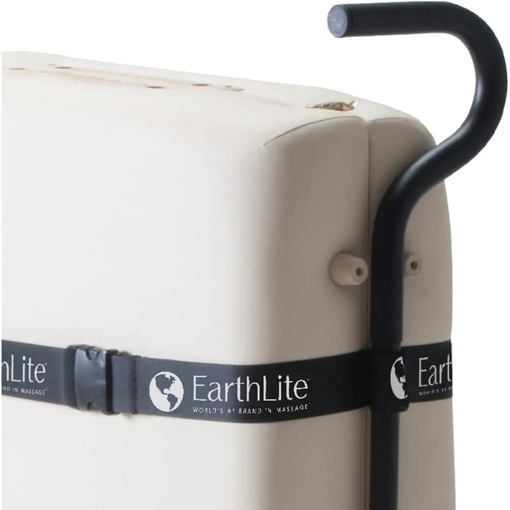 Earthlite แท่นนวดสำหรับนักเดินทางที่มีโต๊ะนวดแข็งแรงมีล้อยางขนาดใหญ่และด้ามจับยืดหดได้เหมาะสำหรับคนส่วนใหญ่