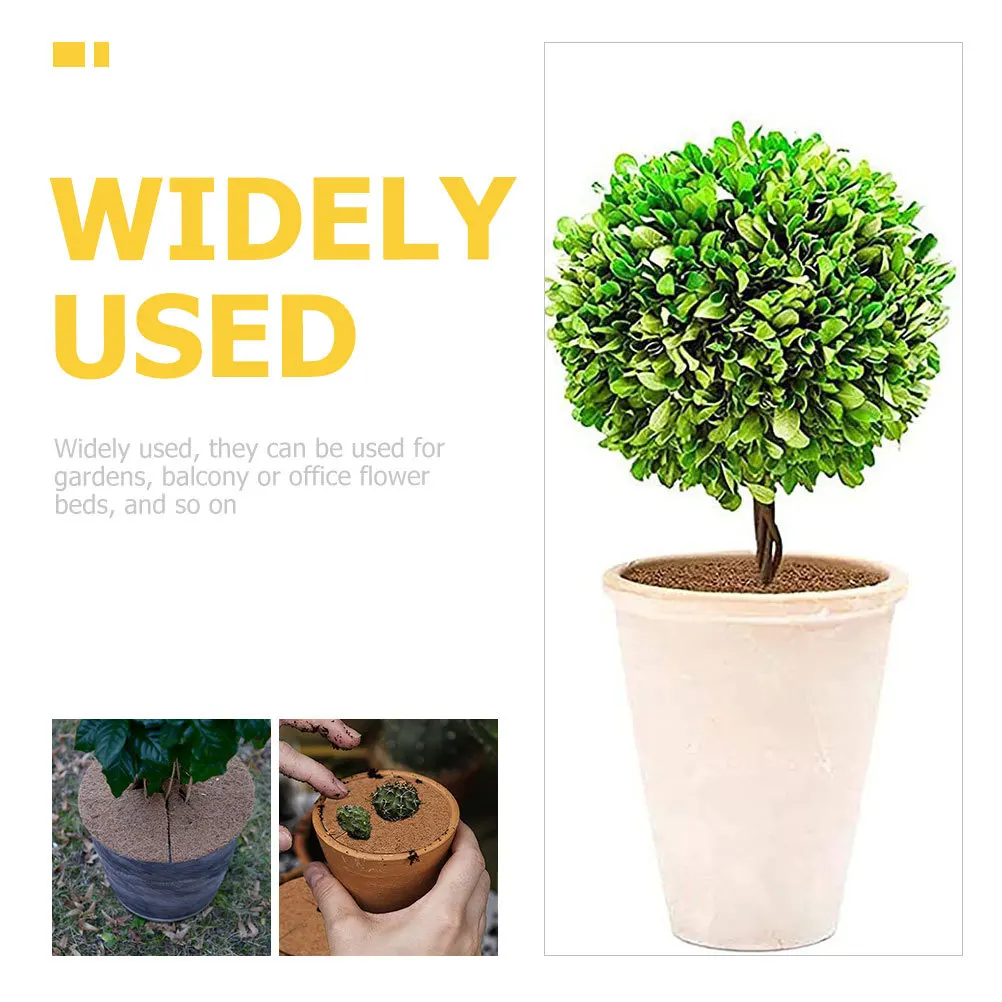 

12pcs Coconut Coir Mat Garden Flowerpot Tree Ring Mulch Pad Plant Protective Liner Round Fiber Mat For Succulents Vegetables