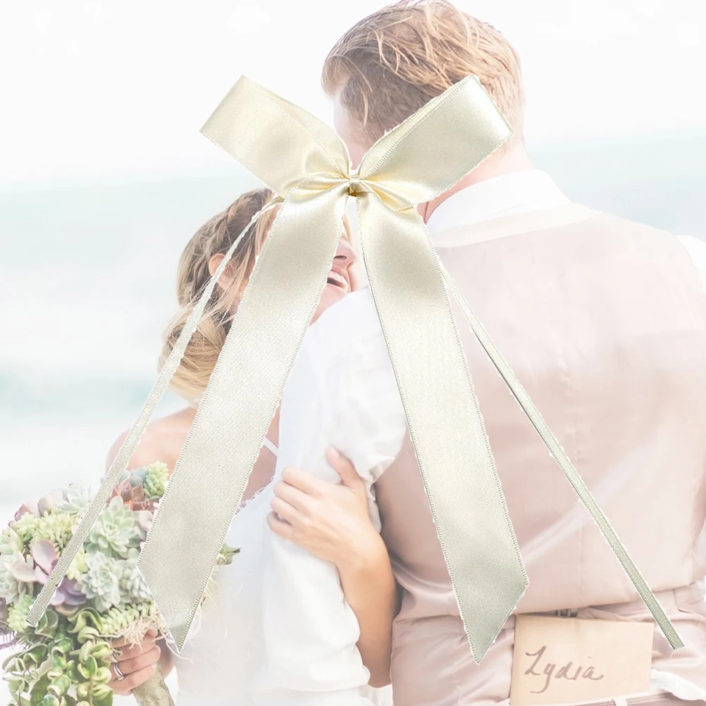 

10 pcs Wedding Bow Knot Reusable Durable Easy Storage Handmade Big Bow For Wedding Car Gift Box Party Cloth Diy Decor Ribbon Tie