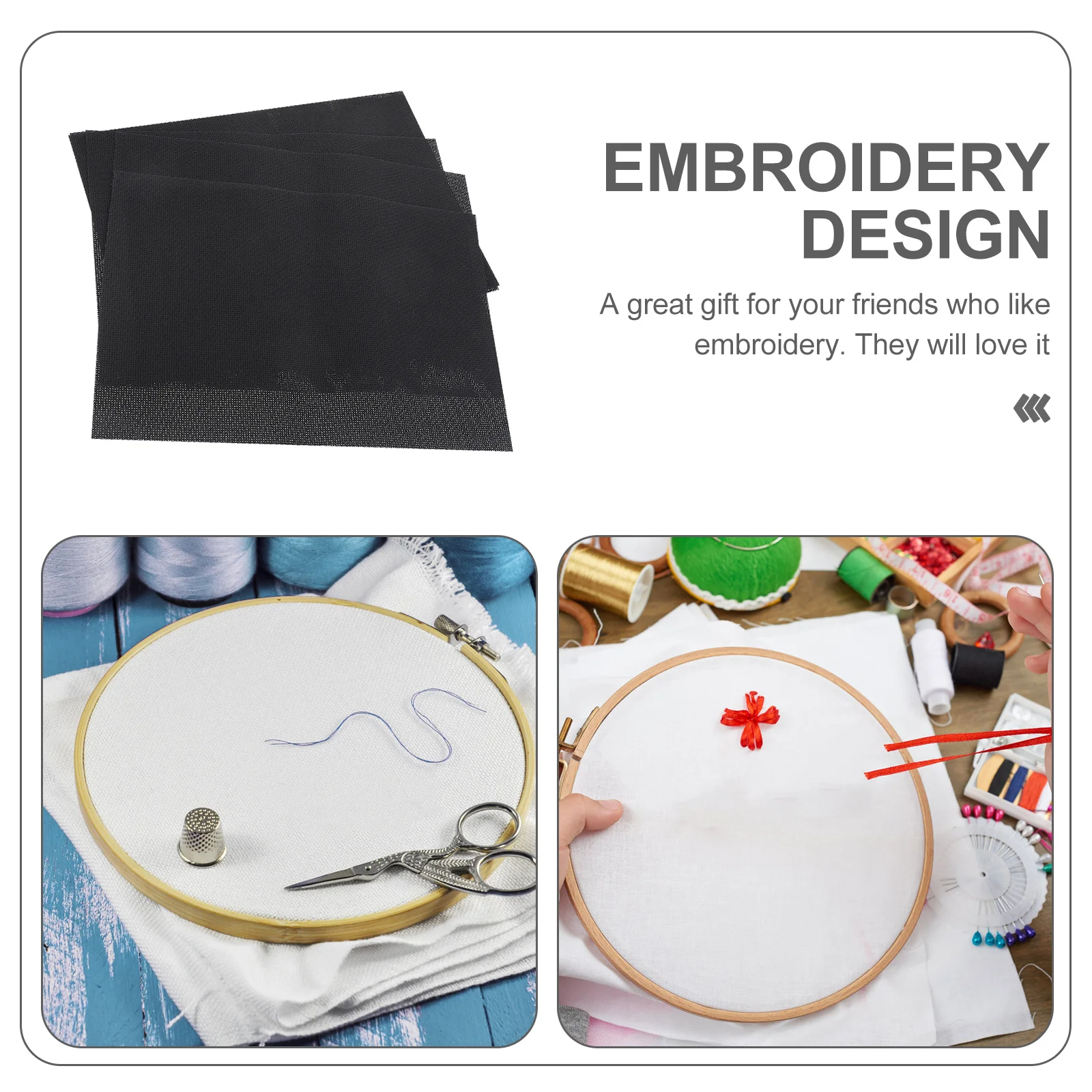 

6 Pcs Embroidery Cloth Accessories Cross Stitch Fabric Handmade DIY Cotton Supplies Cloths